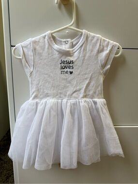 Stephan Baby Jesus loves me tutu dress